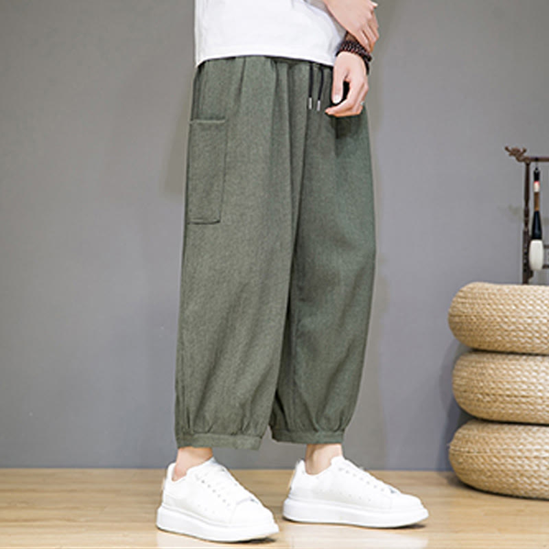 Nimara Ritual Casual 7-8 Length Cropped Men's Harem Pants With Side Pockets