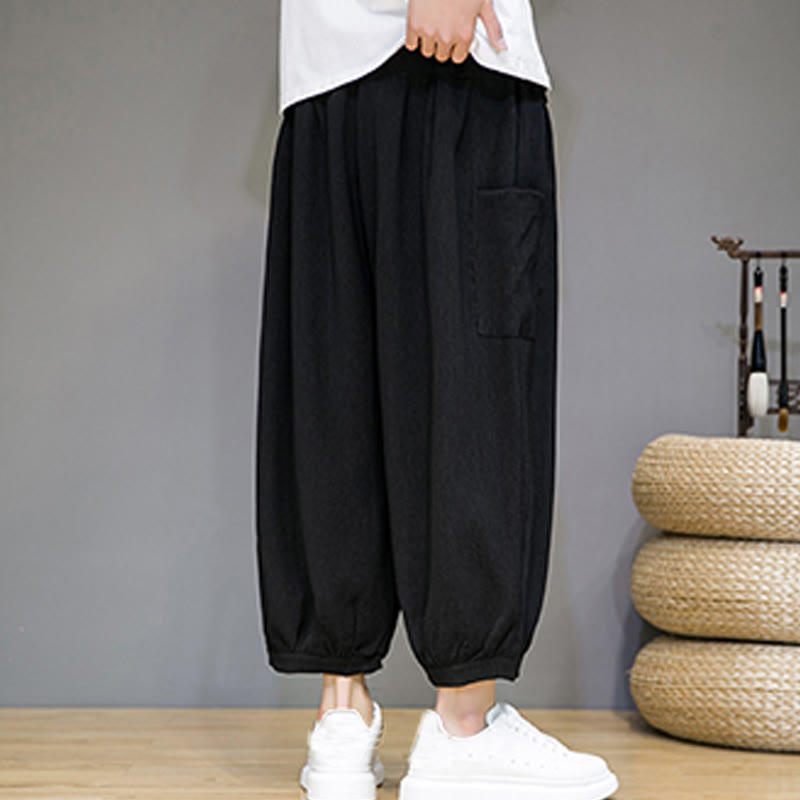 Nimara Ritual Casual 7-8 Length Cropped Men's Harem Pants With Side Pockets
