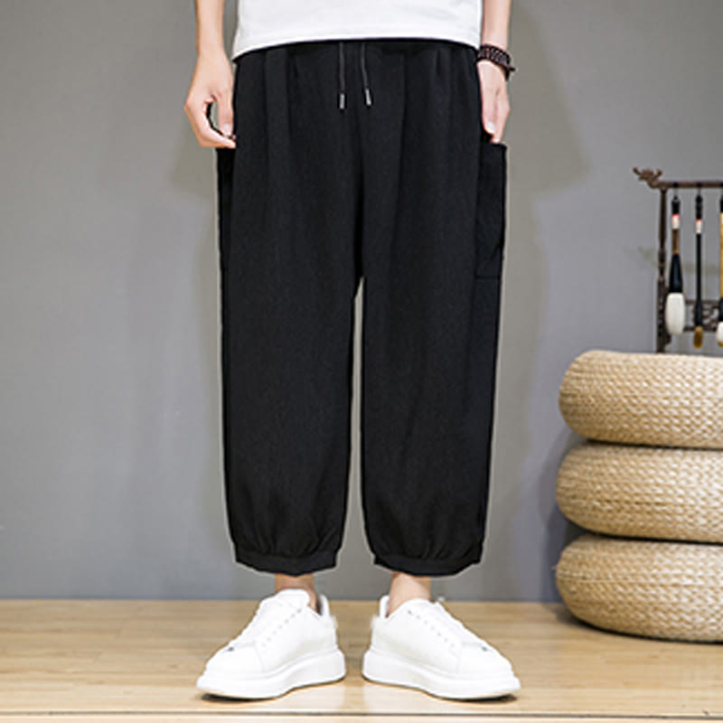 Nimara Ritual Casual 7-8 Length Cropped Men's Harem Pants With Side Pockets
