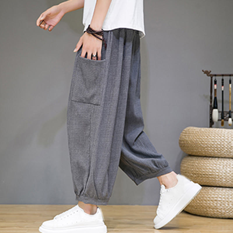 Nimara Ritual Casual 7-8 Length Cropped Men's Harem Pants With Side Pockets