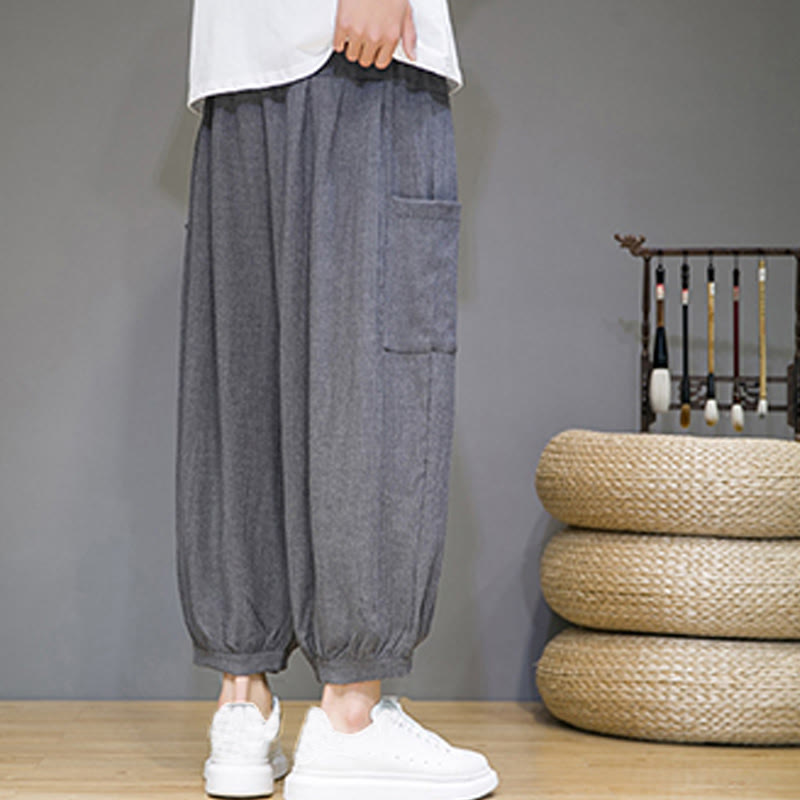 Nimara Ritual Casual 7-8 Length Cropped Men's Harem Pants With Side Pockets