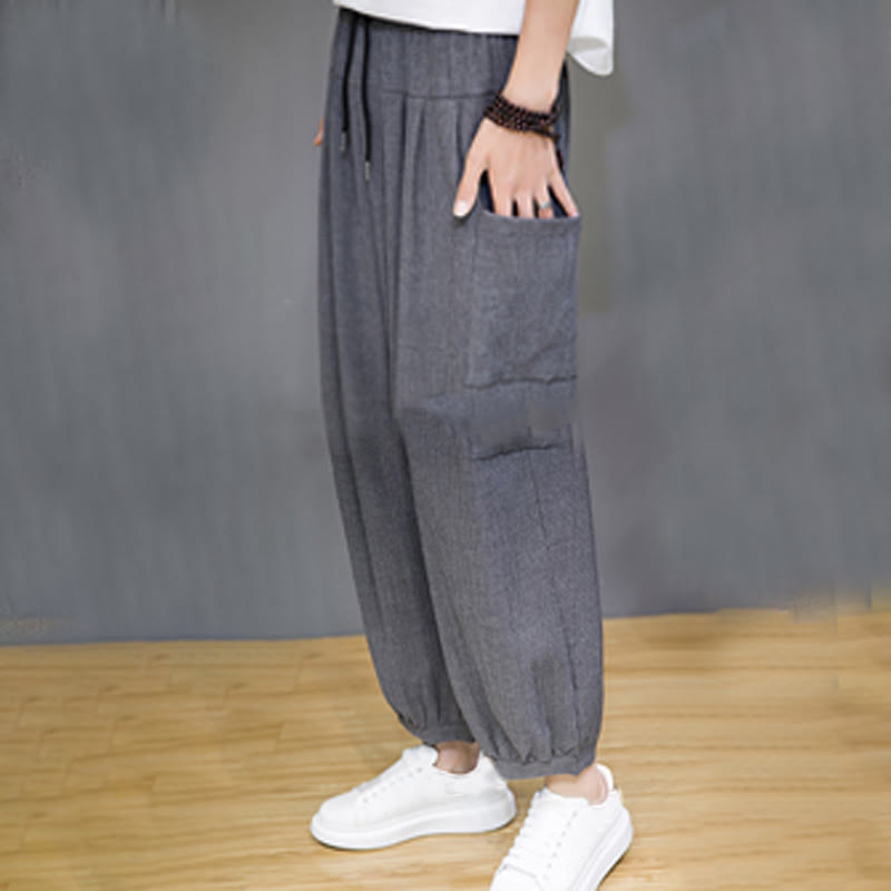 Nimara Ritual Casual 7-8 Length Cropped Men's Harem Pants With Side Pockets