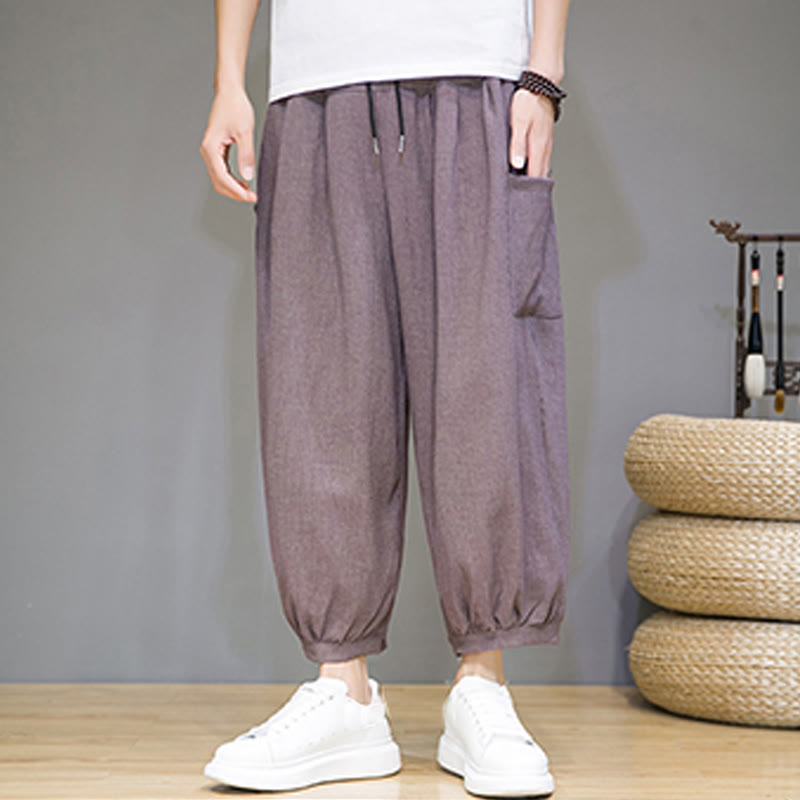 Nimara Ritual Casual 7-8 Length Cropped Men's Harem Pants With Side Pockets