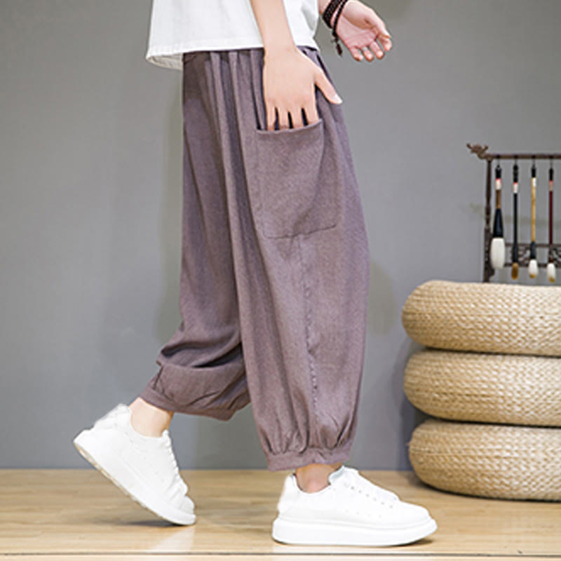 Nimara Ritual Casual 7-8 Length Cropped Men's Harem Pants With Side Pockets