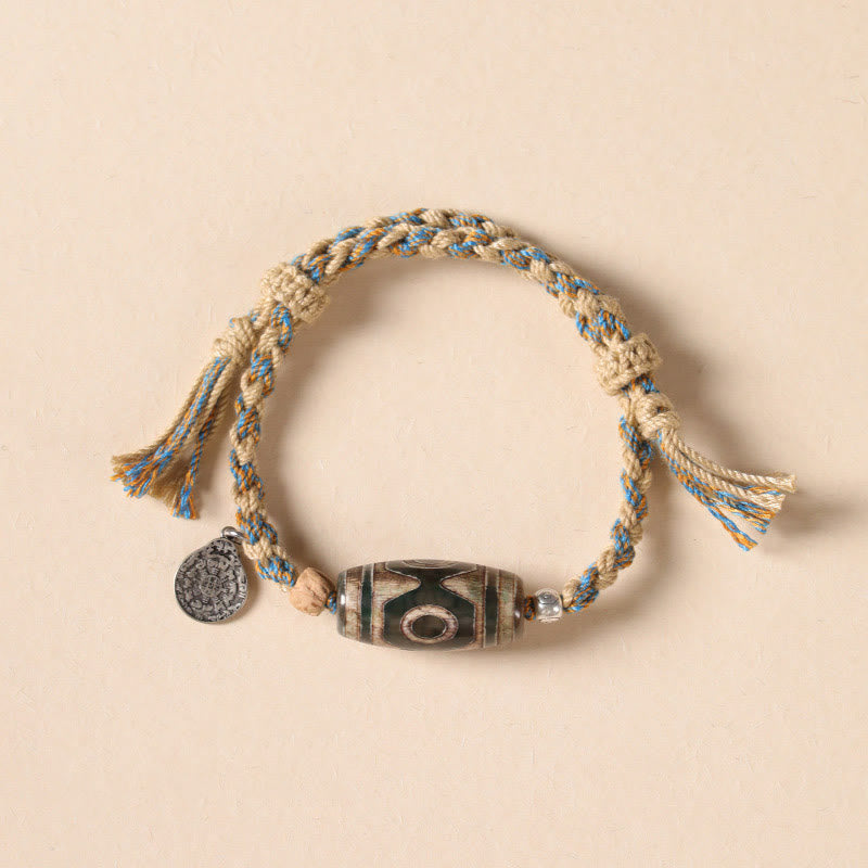 Nimara Ritual "May Blessings Protect Your Journey" Dzi Bead Bracelet Includes Gift Message Card