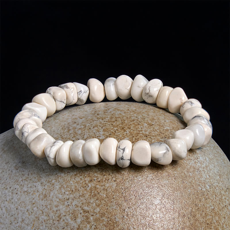 Nimara Ritual White Turquoise Irregular Blocks Courage Bracelet