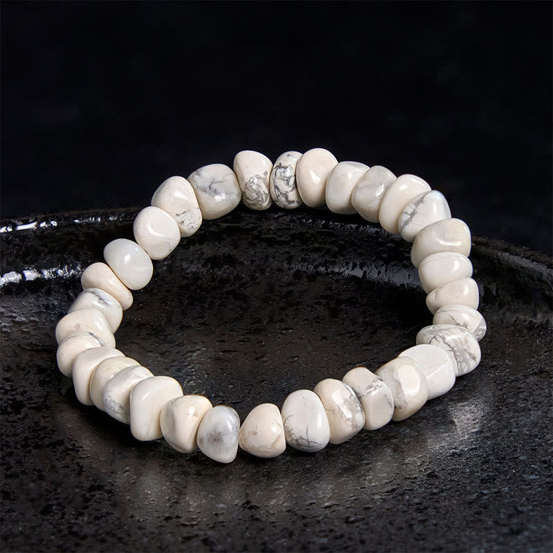 Nimara Ritual White Turquoise Irregular Blocks Courage Bracelet