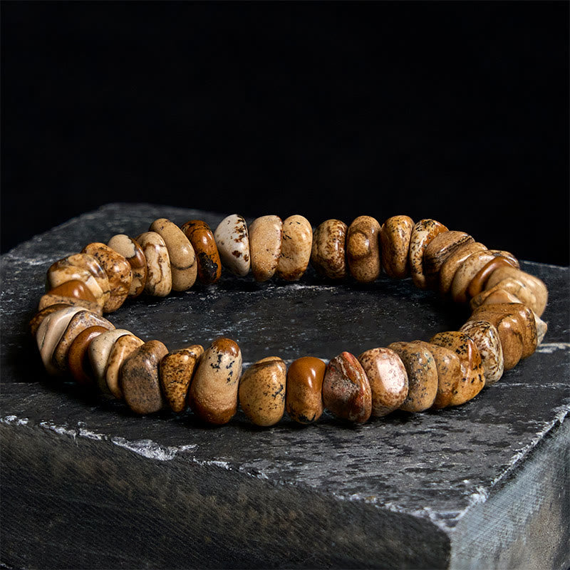 Nimara Ritual Picture Jasper Irregular Blocks Balance Bracelet