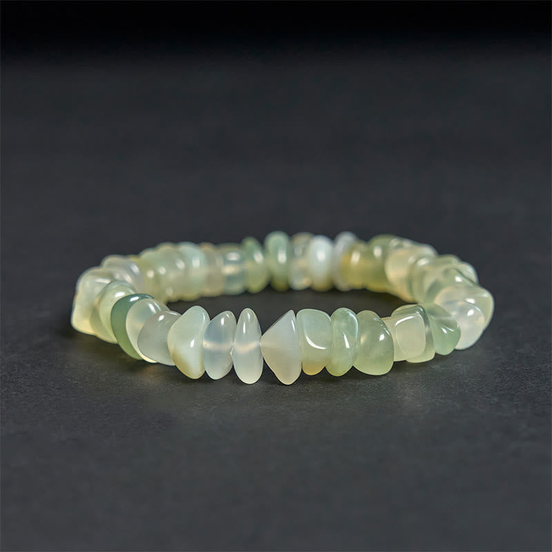 Nimara Ritual Natural Peridot Irregular Blocks Peace Bracelet