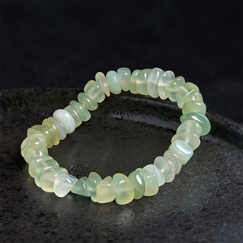 Nimara Ritual Natural Peridot Irregular Blocks Peace Bracelet