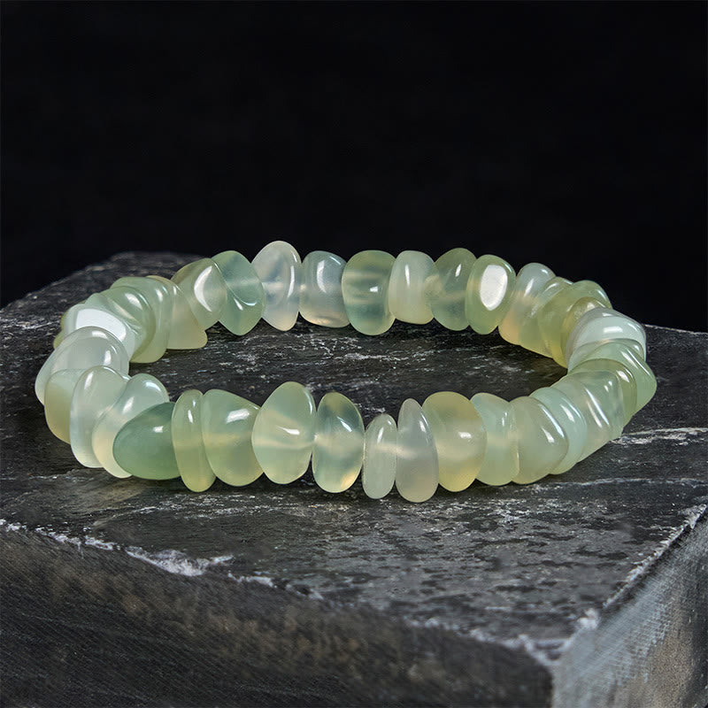 Nimara Ritual Natural Peridot Irregular Blocks Peace Bracelet