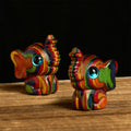 Reduce Stress and Strength 2Pcs Mini Rainbow Eucalyptus Elephant Carved Decoration