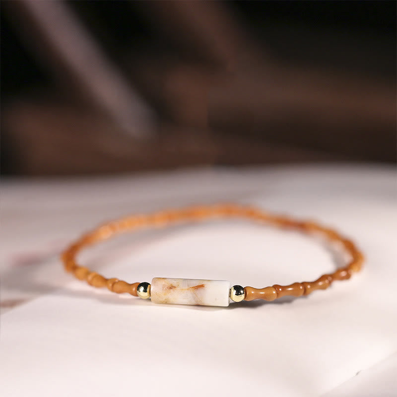 Nimara Ritual Ultra-fine Olive Pit Peace Bracelet