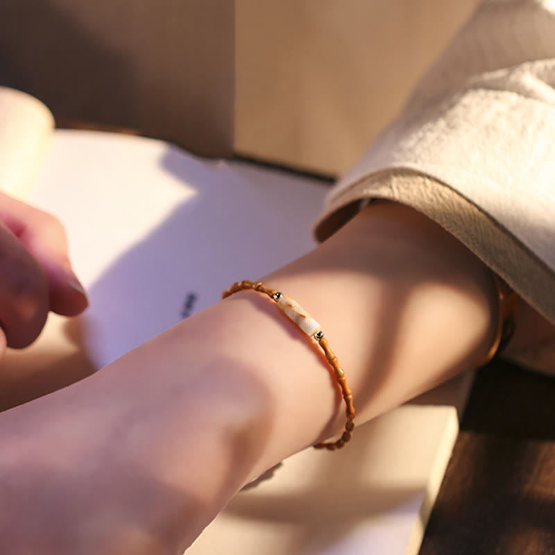 Nimara Ritual Ultra-fine Olive Pit Peace Bracelet