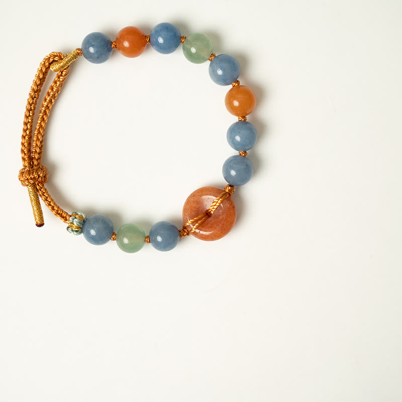 Nimara Ritual Colored Aventurine Peace Buckle Cure Bracelet