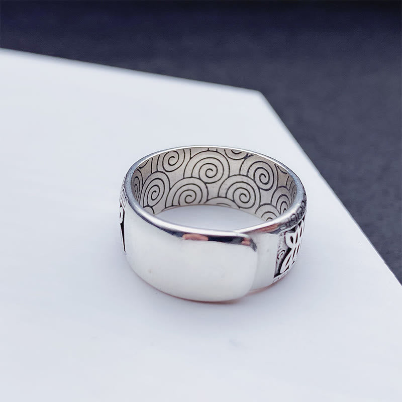 Nimara Ritual Om Mani Padme Hum Copper Adjustable Wealth Ring