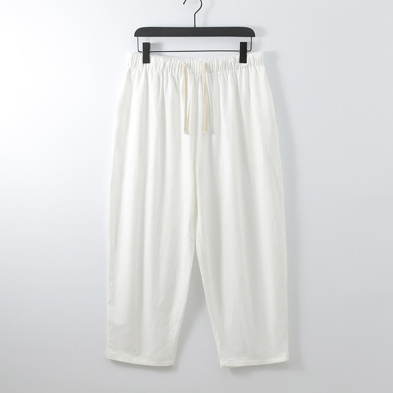 Nimara Ritual 2Pcs Cotton Kimono Ankle-Length Pants Men's Meditation Cloth Set