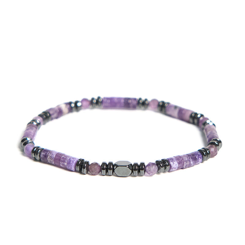 Nimara Ritual Amethyst Hematite Spiritual Awareness Bracelet