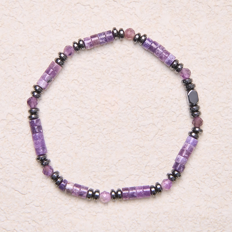 Nimara Ritual Amethyst Hematite Spiritual Awareness Bracelet