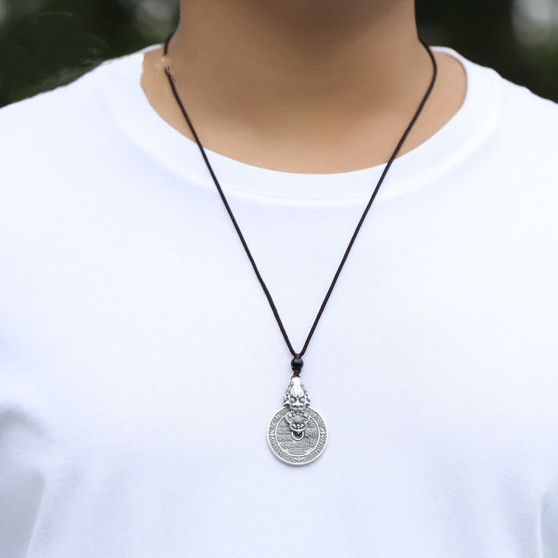 Nimara Ritual Mountain Ghosts Spend Money Bagua Design Copper Pixiu Harmony Necklace Pendant