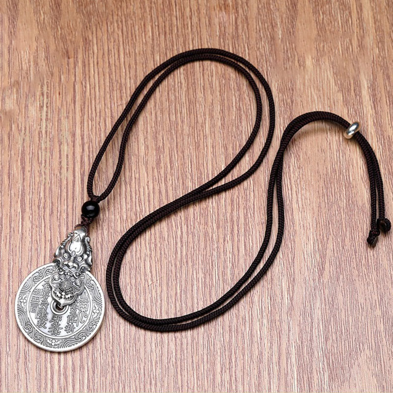 Nimara Ritual Mountain Ghosts Spend Money Bagua Design Copper Pixiu Harmony Necklace Pendant