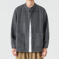 Nimara Ritual Long Sleeve Frog-button Design Men's Cotton Jacket Shirt With Pockets