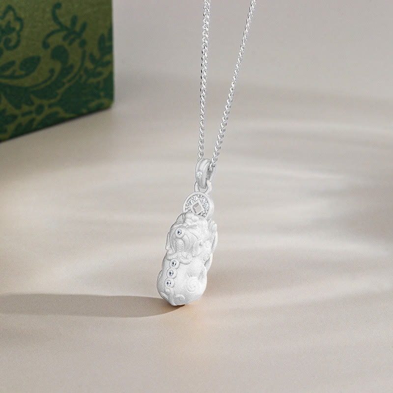 Nimara Ritual 925 Sterling Silver Mini PiXiu Dorje Vajra Wealth Necklace Pendant