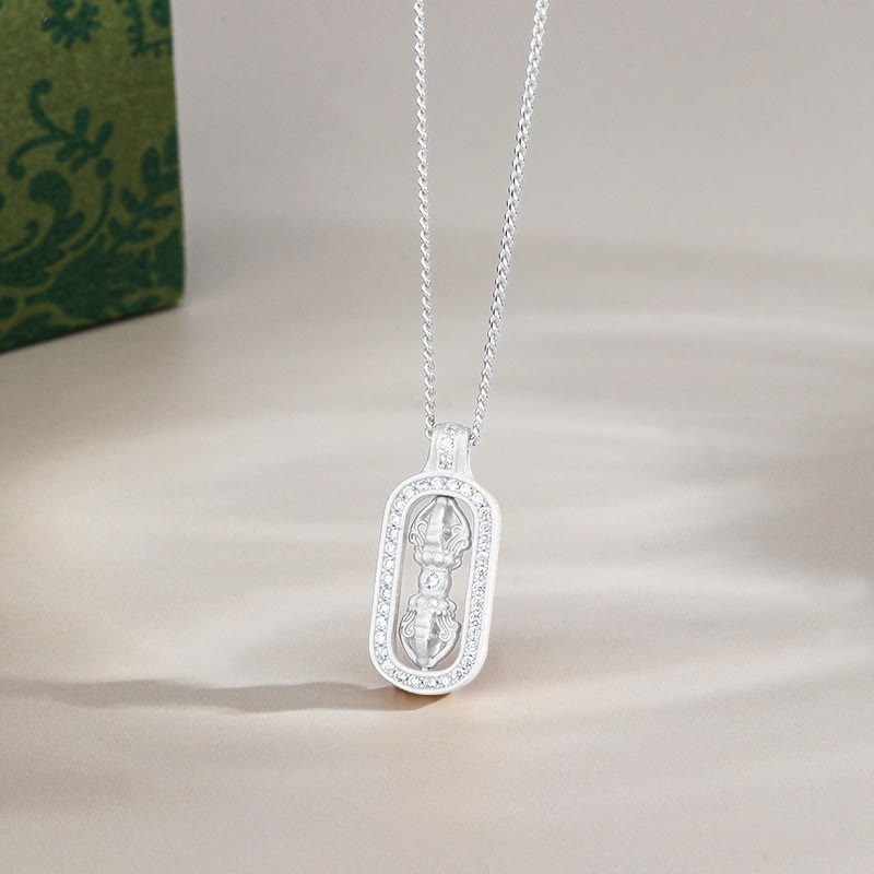 Nimara Ritual 925 Sterling Silver Mini PiXiu Dorje Vajra Wealth Necklace Pendant