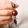 Nimara Ritual Ebony Wood Venus Aurora Bead Lacquer Craft Peace Necklace Pendant