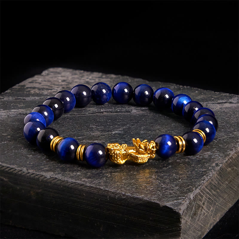 Nimara Ritual Various Color Tiger Eye Beads Spacer Beads Pixiu Wealth Courage Bracelet