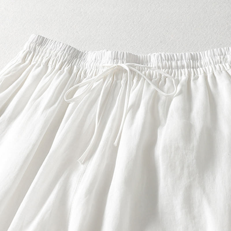 Nimara Ritual Solid Color Lace-up Women's Wide Leg Pants