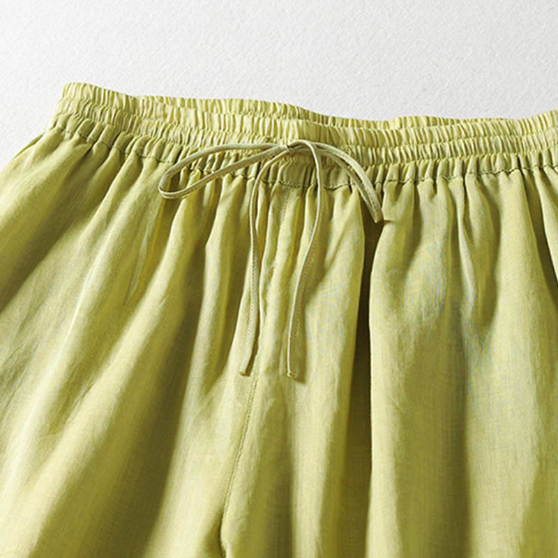Nimara Ritual Solid Color Lace-up Women's Wide Leg Pants