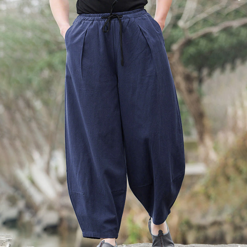 Nimara Ritual Plain Casual Bloomer Men's Pants With Pockets