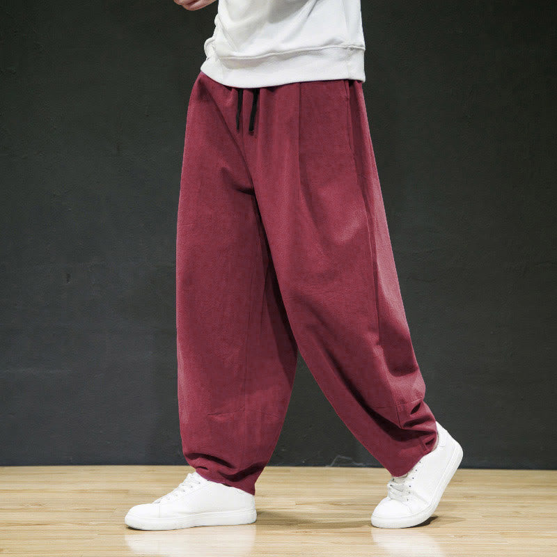 Nimara Ritual Plain Casual Bloomer Men's Pants With Pockets
