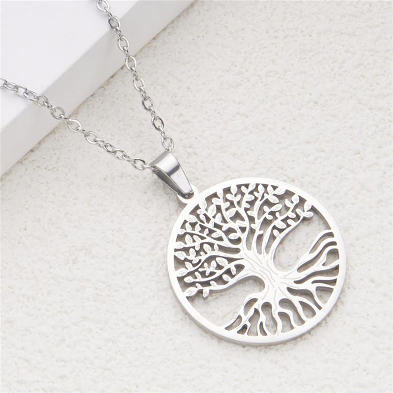 Nimara Ritual The Tree Of Life Titanium Steel Enlightenment Necklace Pendant