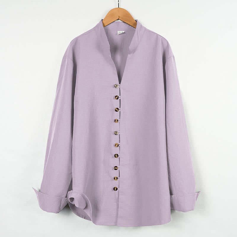 Nimara Ritual Solid Color Buttons Fall Long Sleeve Men's Shirt
