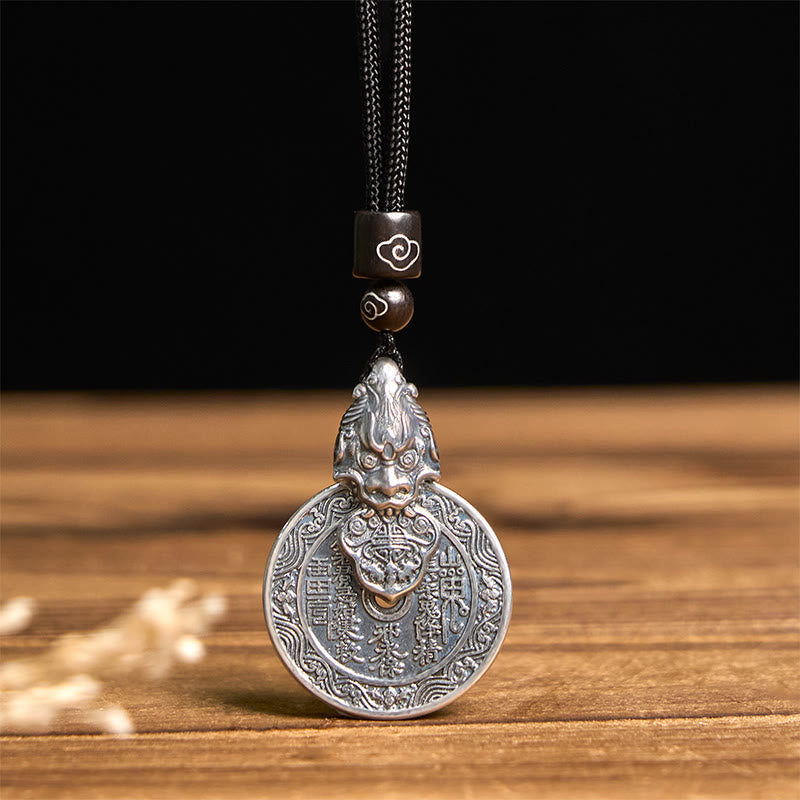 Nimara Ritual Mountain Ghosts Spend Money Bagua Design Copper Pixiu Harmony Necklace Pendant