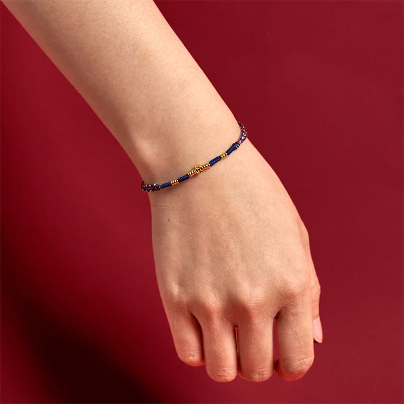 Nimara Ritual Handmade Braided Red String Copper Coins Luck Bracelet