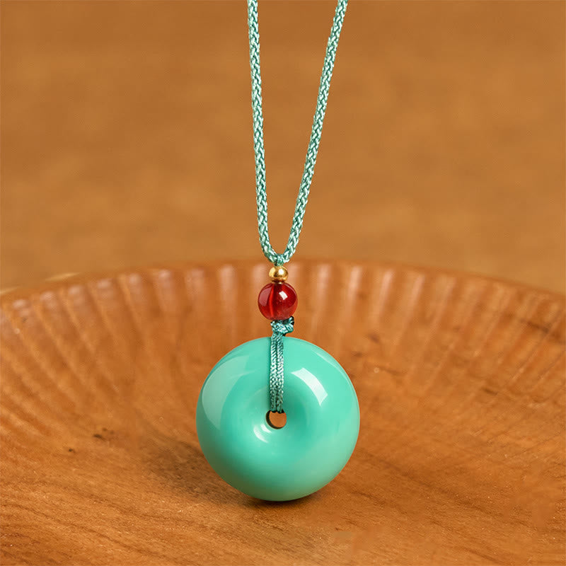 Nimara Ritual Turquoise Peace Buckle Rope Balance Necklace Pendant