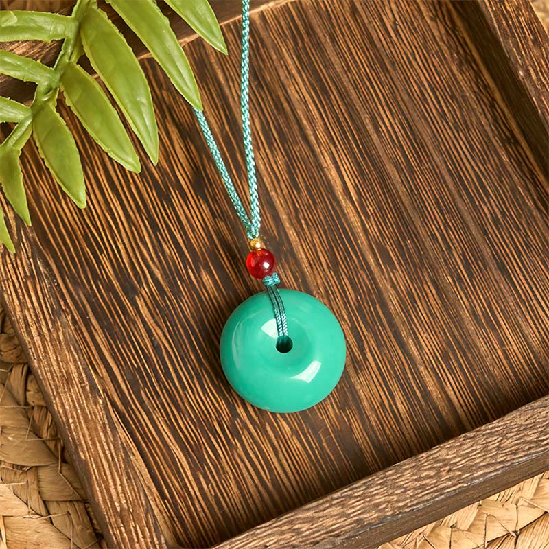 Nimara Ritual Turquoise Peace Buckle Rope Balance Necklace Pendant