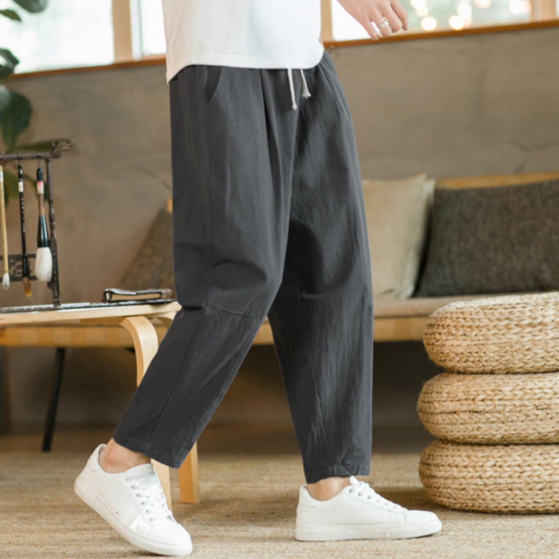 Nimara Ritual Summer Men's Cotton Pants With Pockets