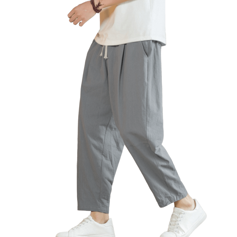 Nimara Ritual Summer Men's Cotton Pants With Pockets