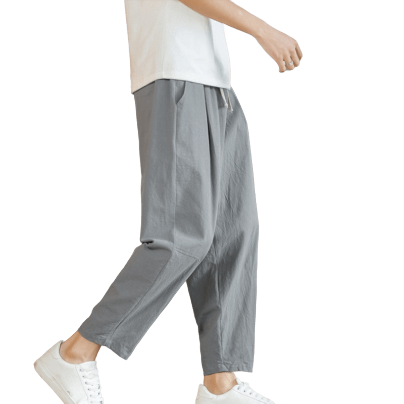 Nimara Ritual Summer Men's Cotton Pants With Pockets
