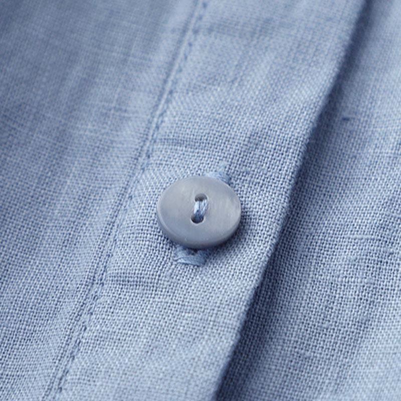 Nimara Ritual Solid Color Button Three Quarter Sleeve Shirt