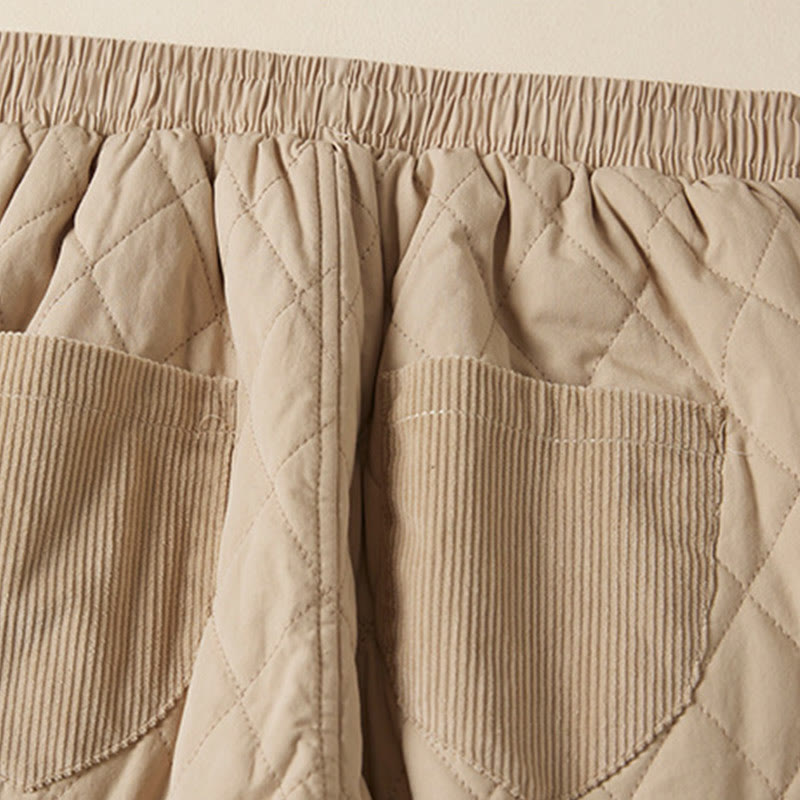 Nimara Ritual Diamond Quilted Design Thermal Women's Harem Pants With Pockets