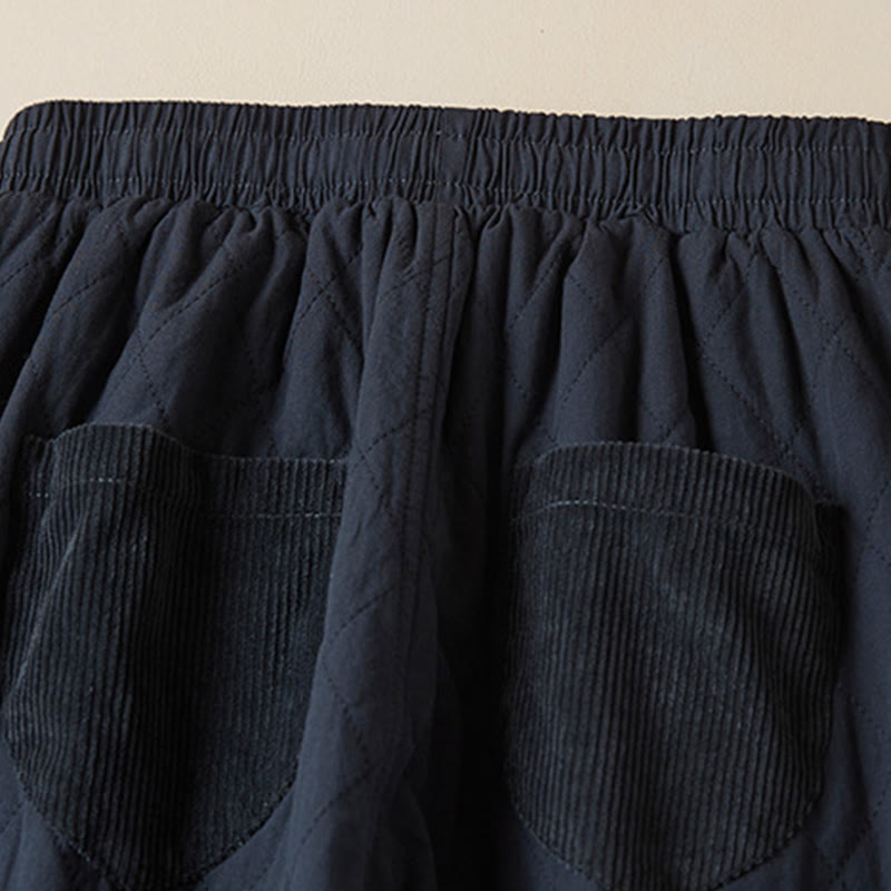 Nimara Ritual Diamond Quilted Design Thermal Women's Harem Pants With Pockets