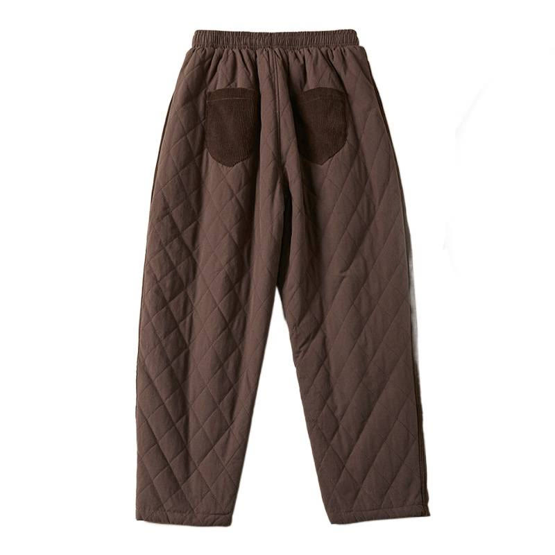 Nimara Ritual Diamond Quilted Design Thermal Women's Harem Pants With Pockets
