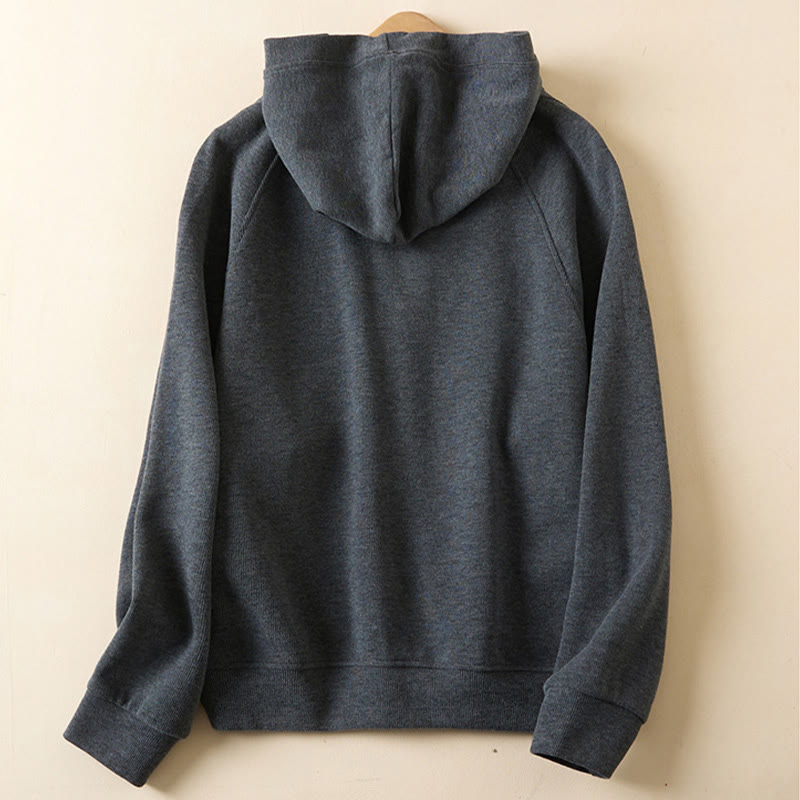 Nimara Ritual Plain Buttons Women's Hooded Jacket With Pockets