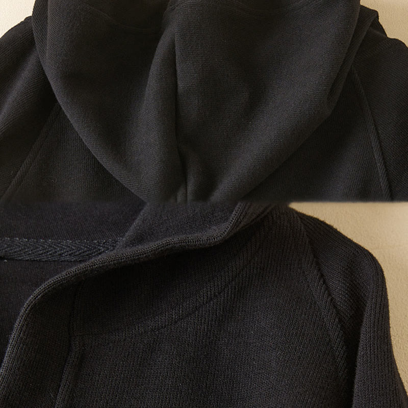 Nimara Ritual Plain Buttons Women's Hooded Jacket With Pockets