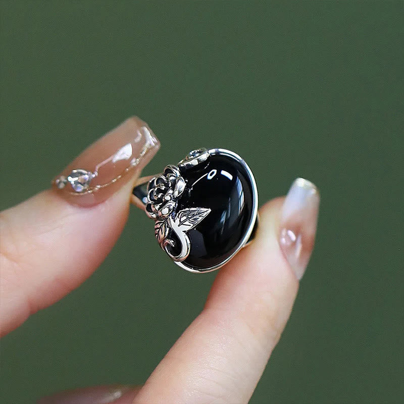 Nimara Ritual Copper Rose Flower Adjustable Self Care Ring